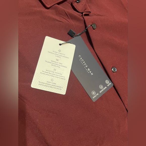 Cactus Man - Ricky Singh - Mens Maroon Button Down - Small - Picture 4 of 5